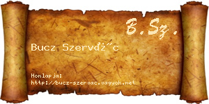 Bucz Szervác névjegykártya